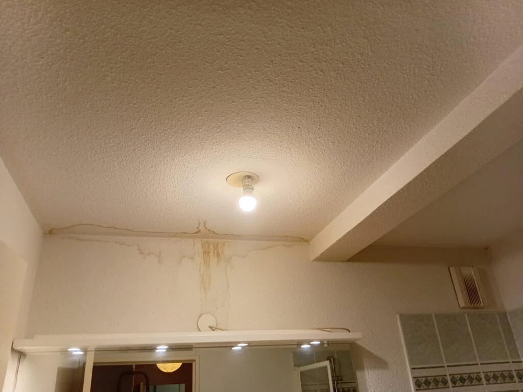rénovation mur suite dégat des eaux denis artisans sarlat avant